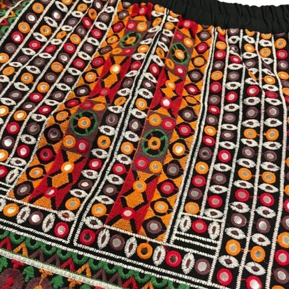 Anthropologie Tolani Michelle Black Mirrored Skirt Women's Size Medium - Picture 11 of 13